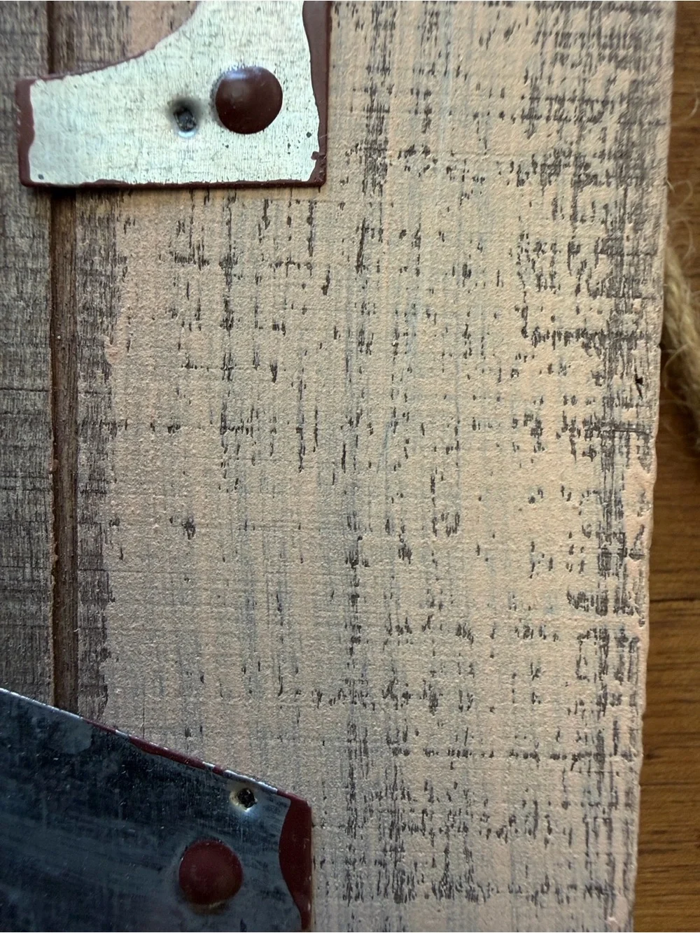 Rustic 'EASTER' Wall Sign in Distressed tan, silver , brown red and brown